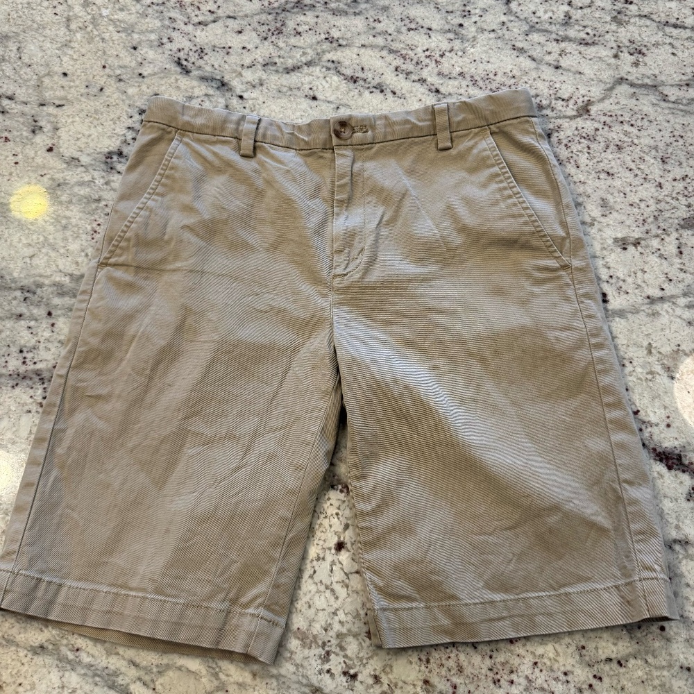 Vineyard Vines Boy's Stretch Breaker Khakai Shorts 9" - Waist Size 18